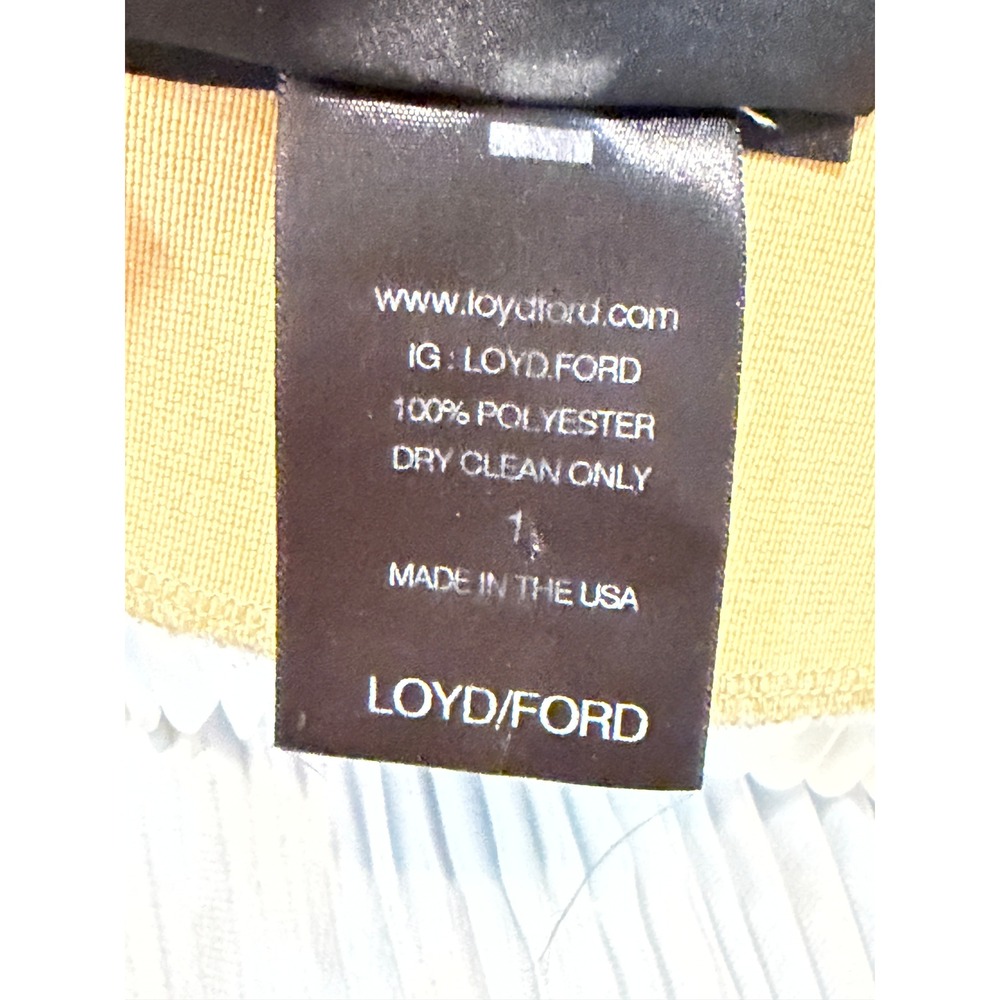 Loyd/Ford LA*SKRTS Pleated Chiffon Midi Skirt Size 1 (SM) Designer Luxury Chain - Picture 9 of 12